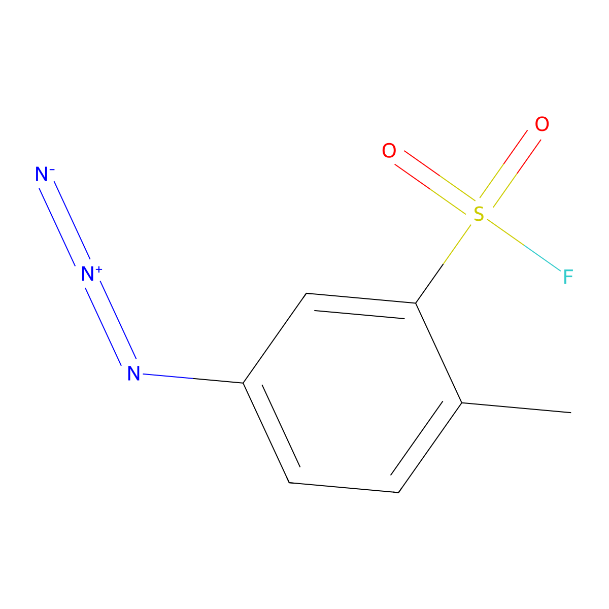 5-Azido-2-methylbenzene-1-sulfonyl fluoride molecular structure, CAS 2648956-00-5