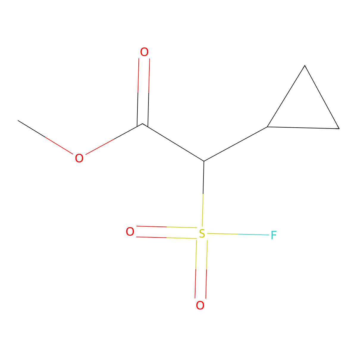Methyl 2-cyclopropyl-2-fluorosulfonylacetate molecular structure, CAS 2648956-07-2