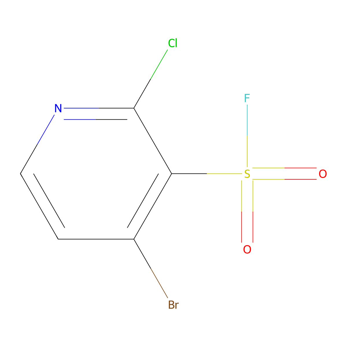 4-Bromo-2-chloropyridine-3-sulfonyl fluoride molecular structure, CAS 2648956-13-0