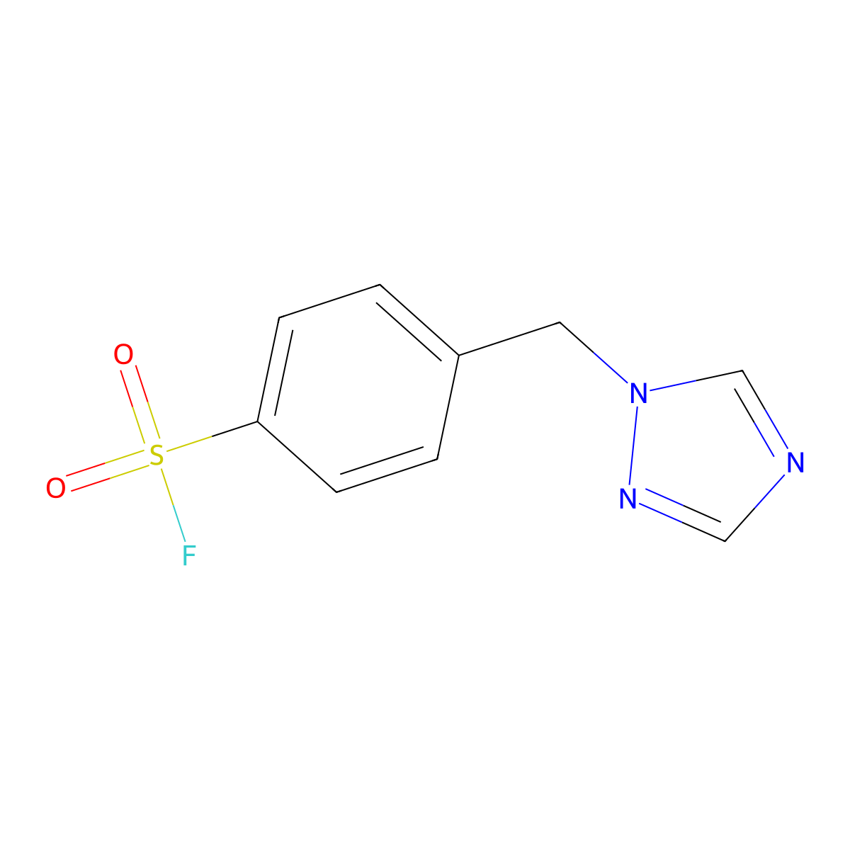4-[(1H-1,2,4-triazol-1-yl)methyl]benzene-1-sulfonyl fluoride molecular structure, CAS 2648956-14-1