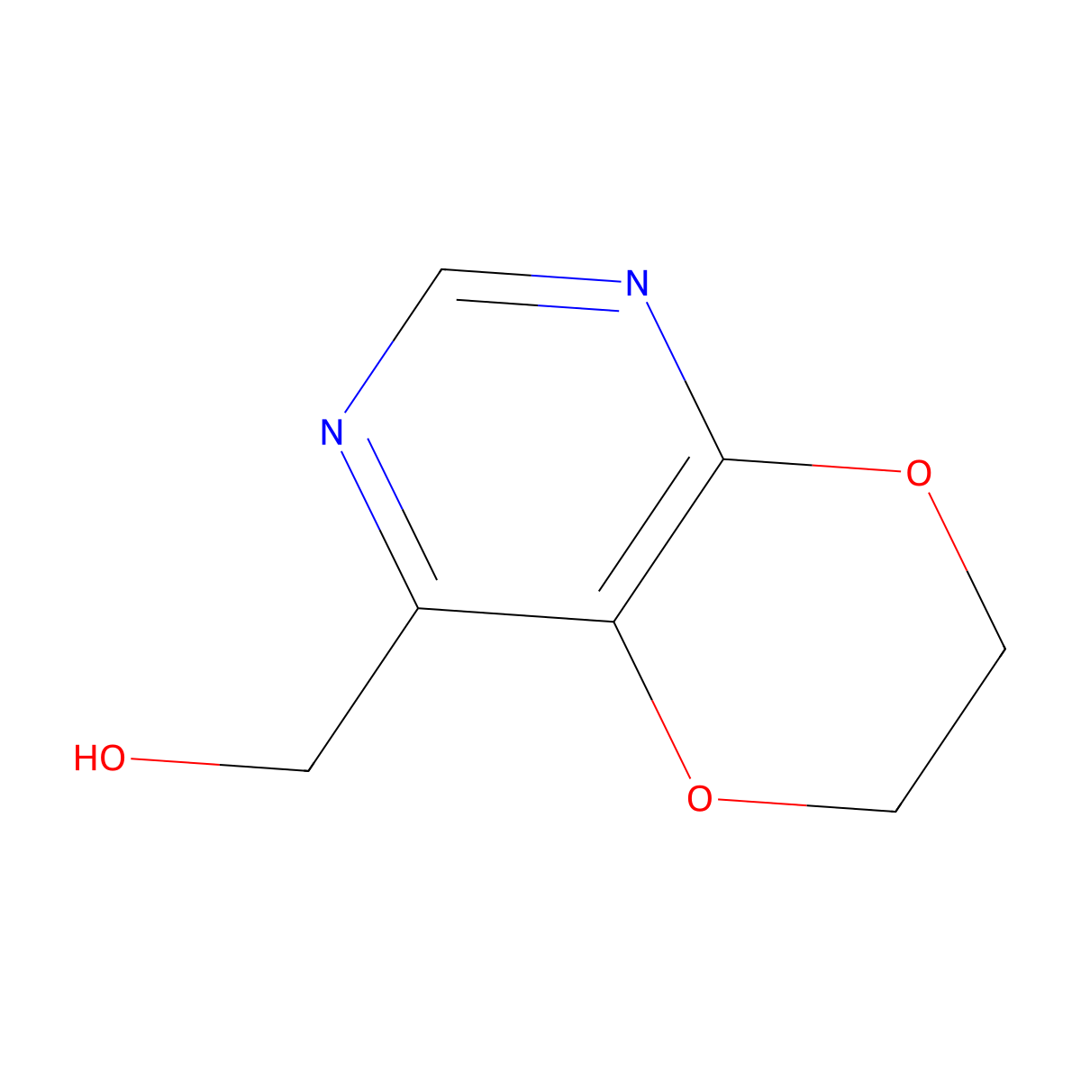 {6H,7H-[1,4]dioxino[2,3-d]pyrimidin-4-yl}methanol molecular structure, CAS 2648956-18-5