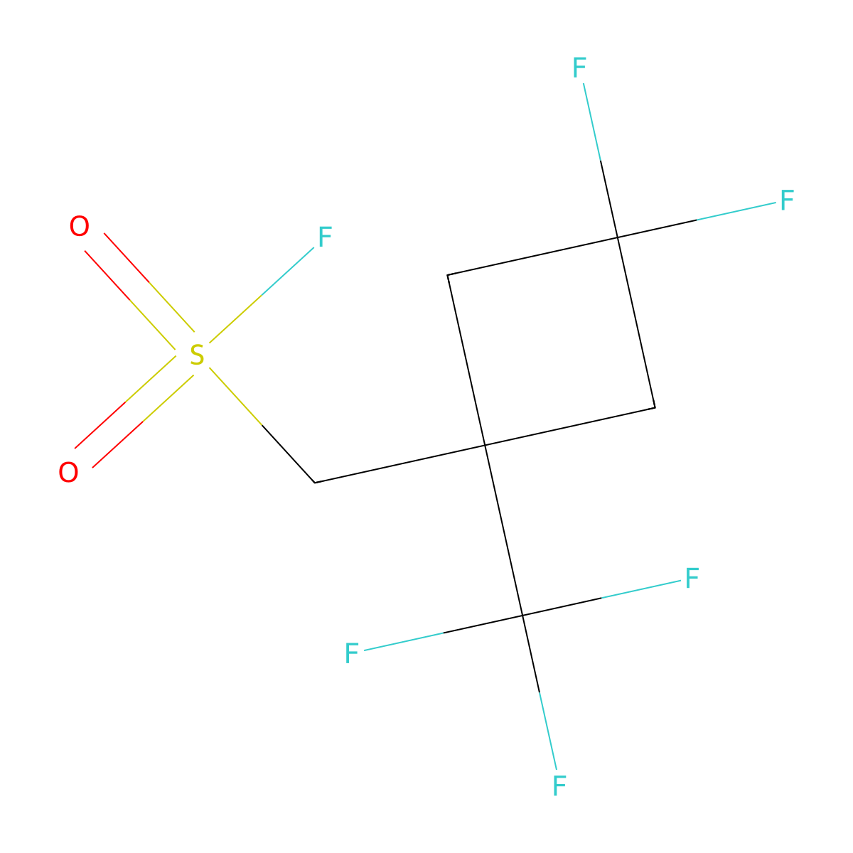[3,3-Difluoro-1-(trifluoromethyl)cyclobutyl]methanesulfonyl fluoride molecular structure, CAS 2648956-19-6