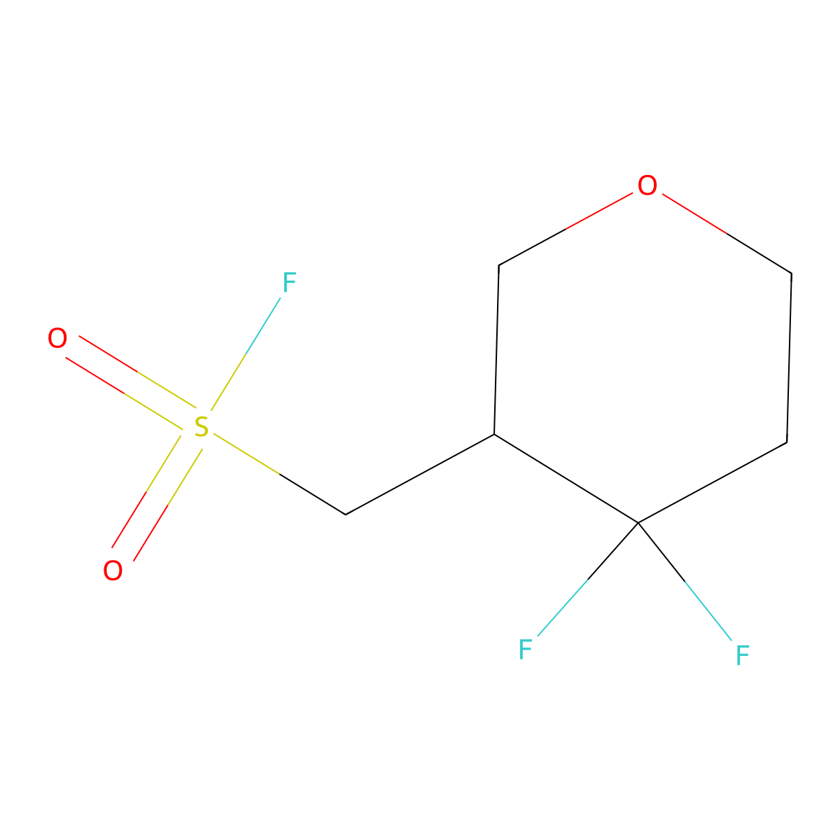 (4,4-Difluorooxan-3-yl)methanesulfonyl fluoride molecular structure, CAS 2648956-33-4