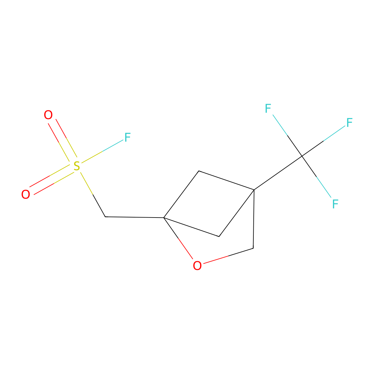 [4-(Trifluoromethyl)-2-oxabicyclo[2.1.1]hexan-1-yl]methanesulfonyl fluoride molecular structure, CAS 2648956-34-5