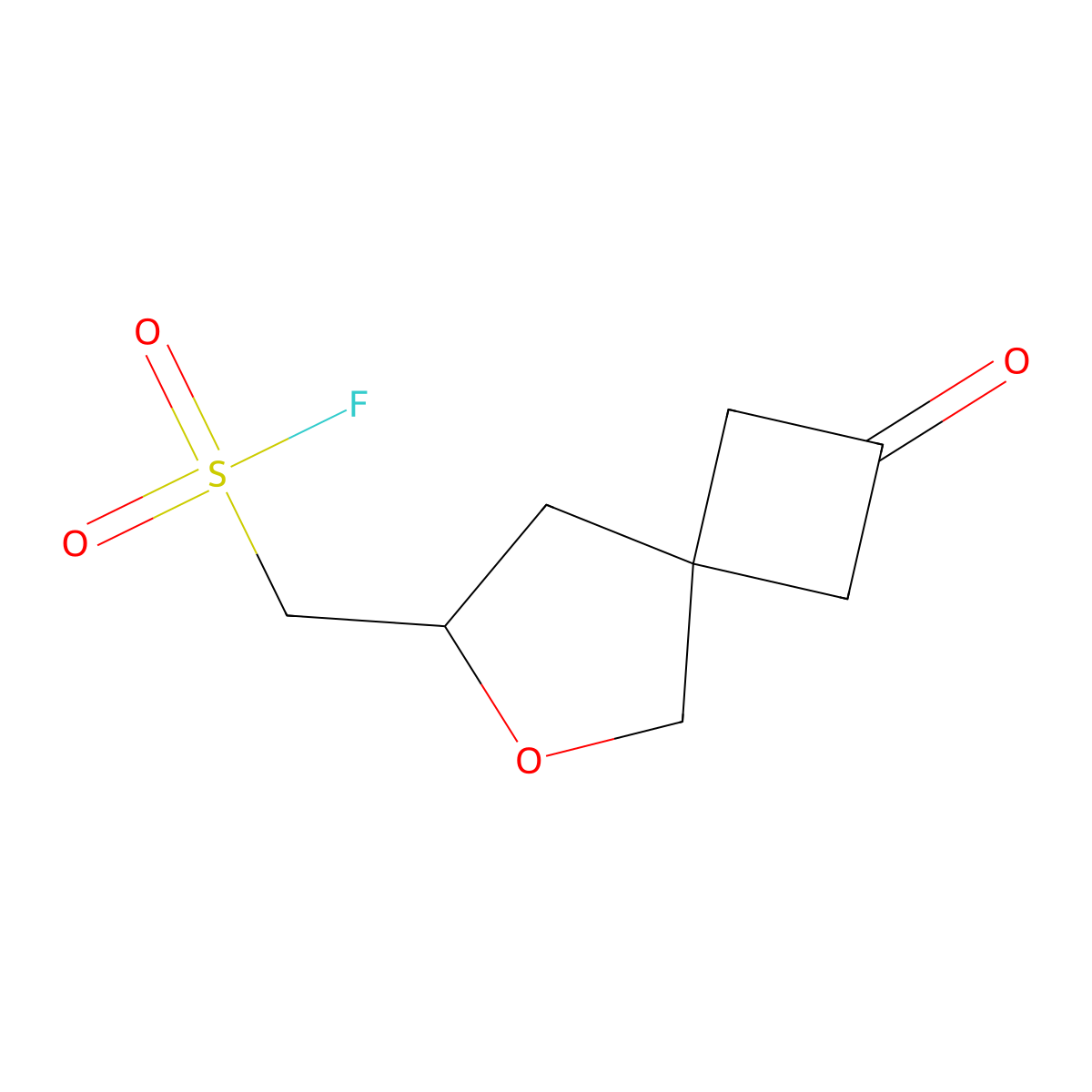 {2-Oxo-6-oxaspiro[3.4]octan-7-yl}methanesulfonyl fluoride molecular structure, CAS 2648956-35-6