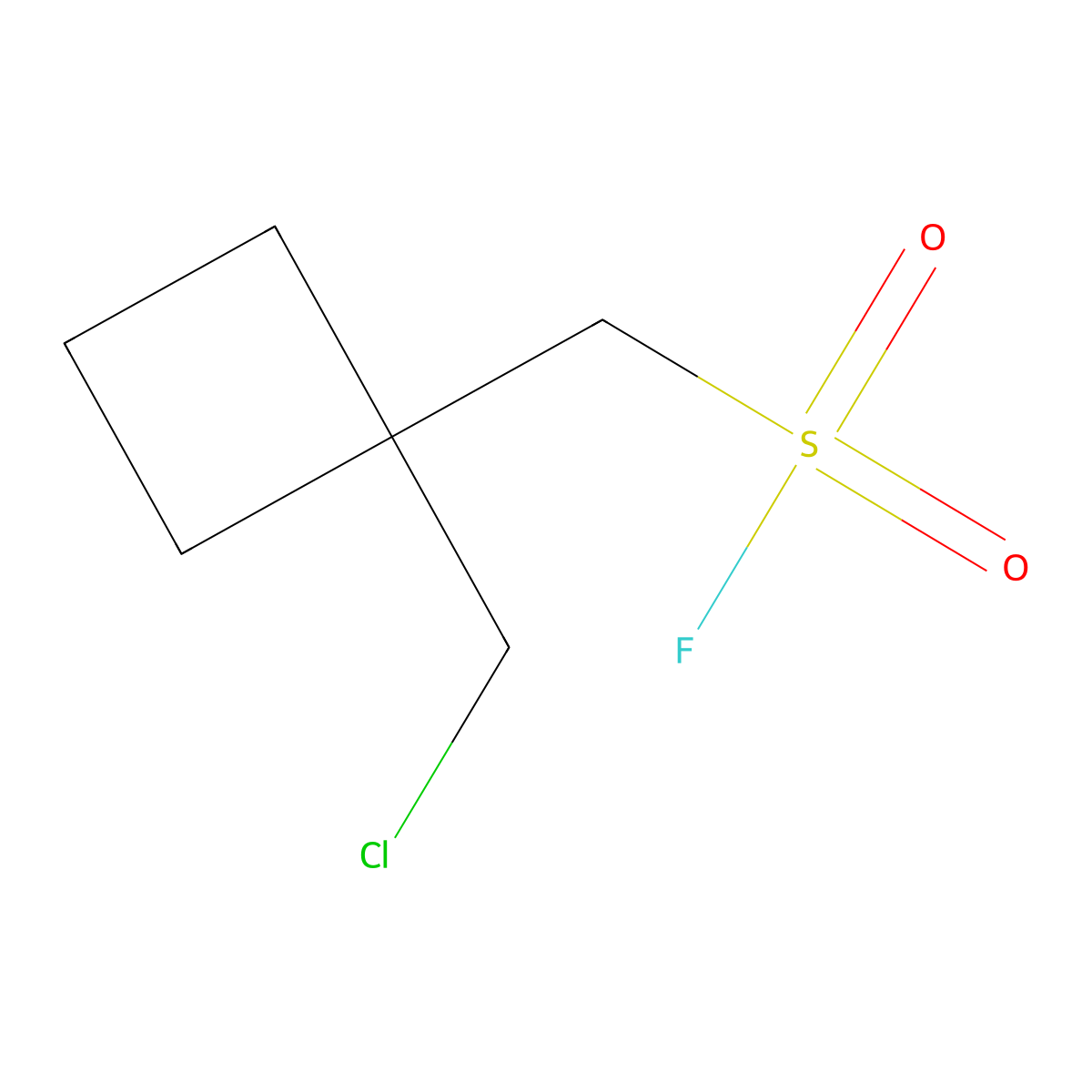 [1-(Chloromethyl)cyclobutyl]methanesulfonyl fluoride molecular structure, CAS 2648956-38-9