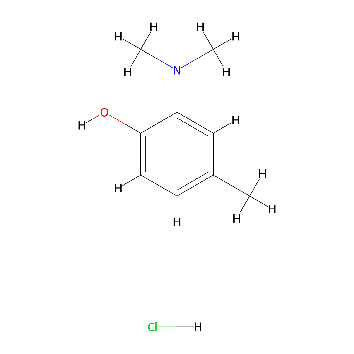 2-(Dimethylamino)-4-methylphenol hydrochloride molecular structure, CAS 2648956-39-0