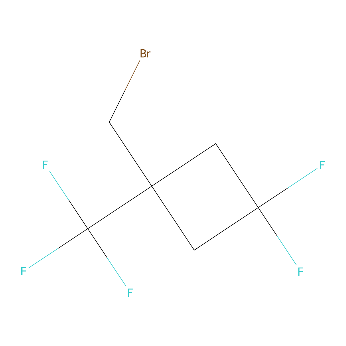 1-(Bromomethyl)-3,3-difluoro-1-(trifluoromethyl)cyclobutane molecular structure, CAS 2648956-43-6