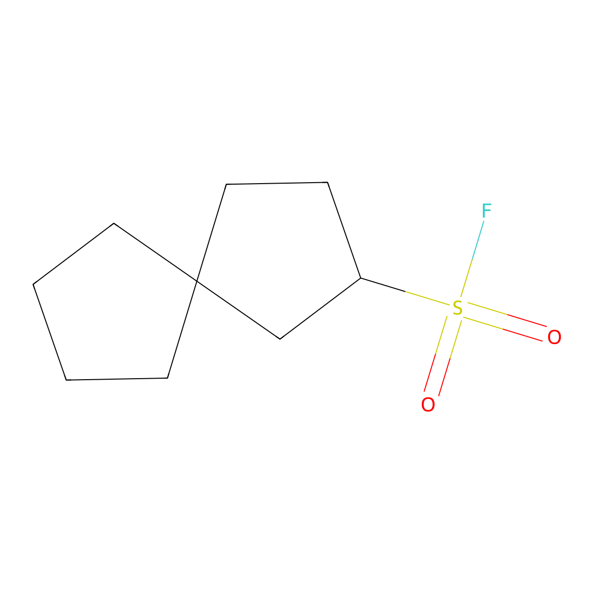 Spiro[4.4]nonane-2-sulfonyl fluoride molecular structure, CAS 2648956-44-7