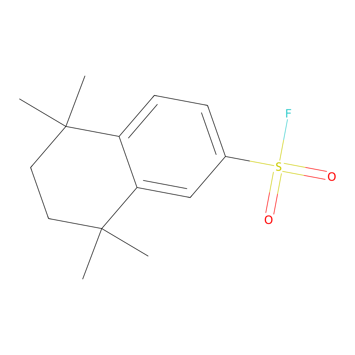 5,5,8,8-Tetramethyl-5,6,7,8-tetrahydronaphthalene-2-sulfonyl fluoride molecular structure, CAS 2648956-45-8