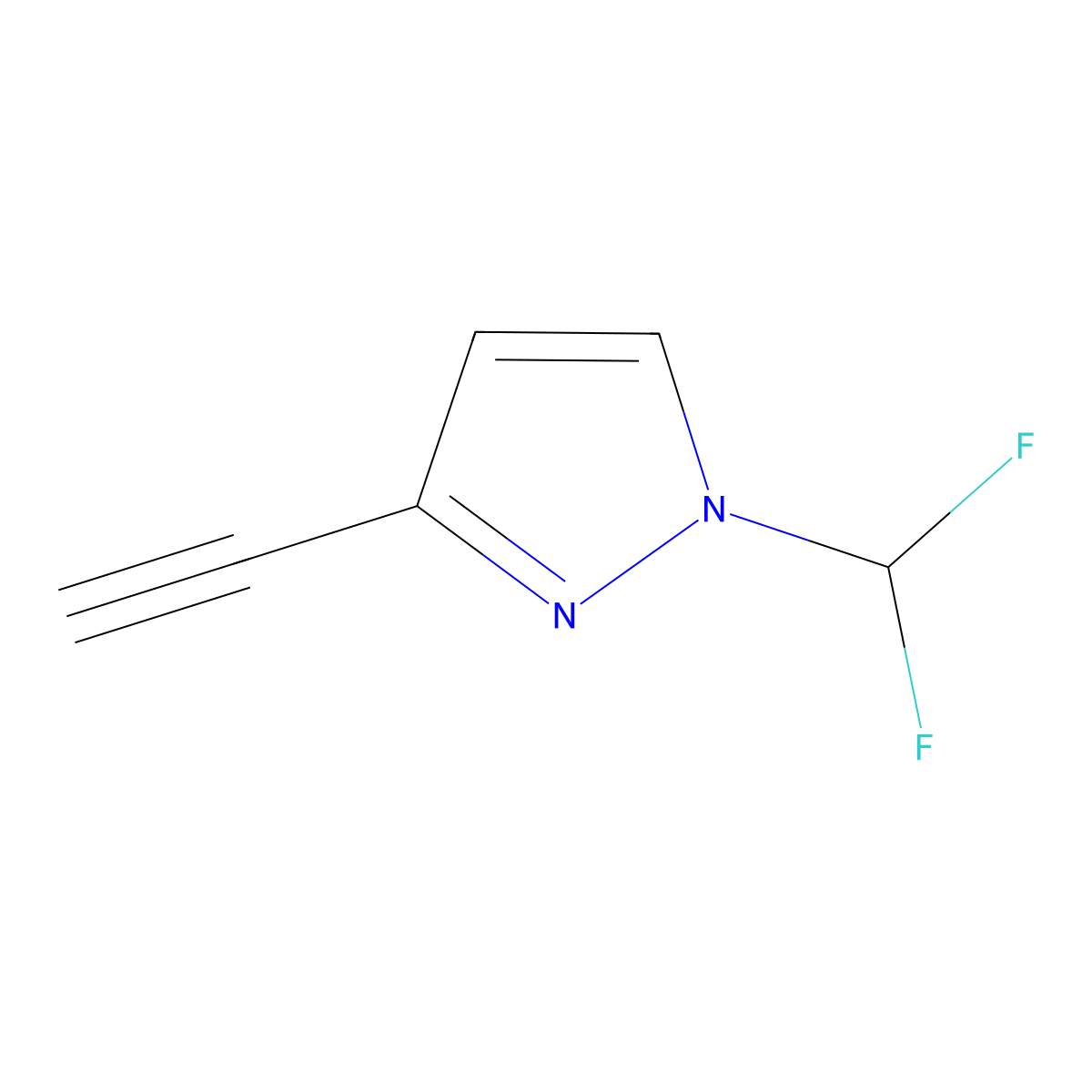1-(Difluoromethyl)-3-ethynyl-1H-pyrazole molecular structure, CAS 2648956-46-9