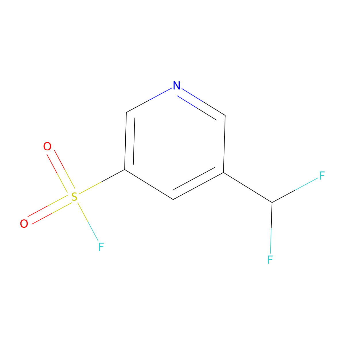 5-(Difluoromethyl)pyridine-3-sulfonyl fluoride molecular structure, CAS 2648956-51-6