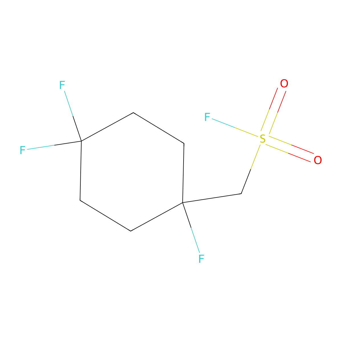 (1,4,4-Trifluorocyclohexyl)methanesulfonyl fluoride molecular structure, CAS 2648956-57-2