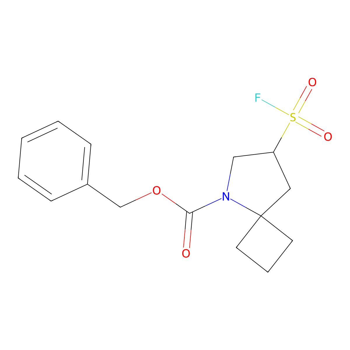 Benzyl 7-(fluorosulfonyl)-5-azaspiro[3.4]octane-5-carboxylate molecular structure, CAS 2648956-60-7
