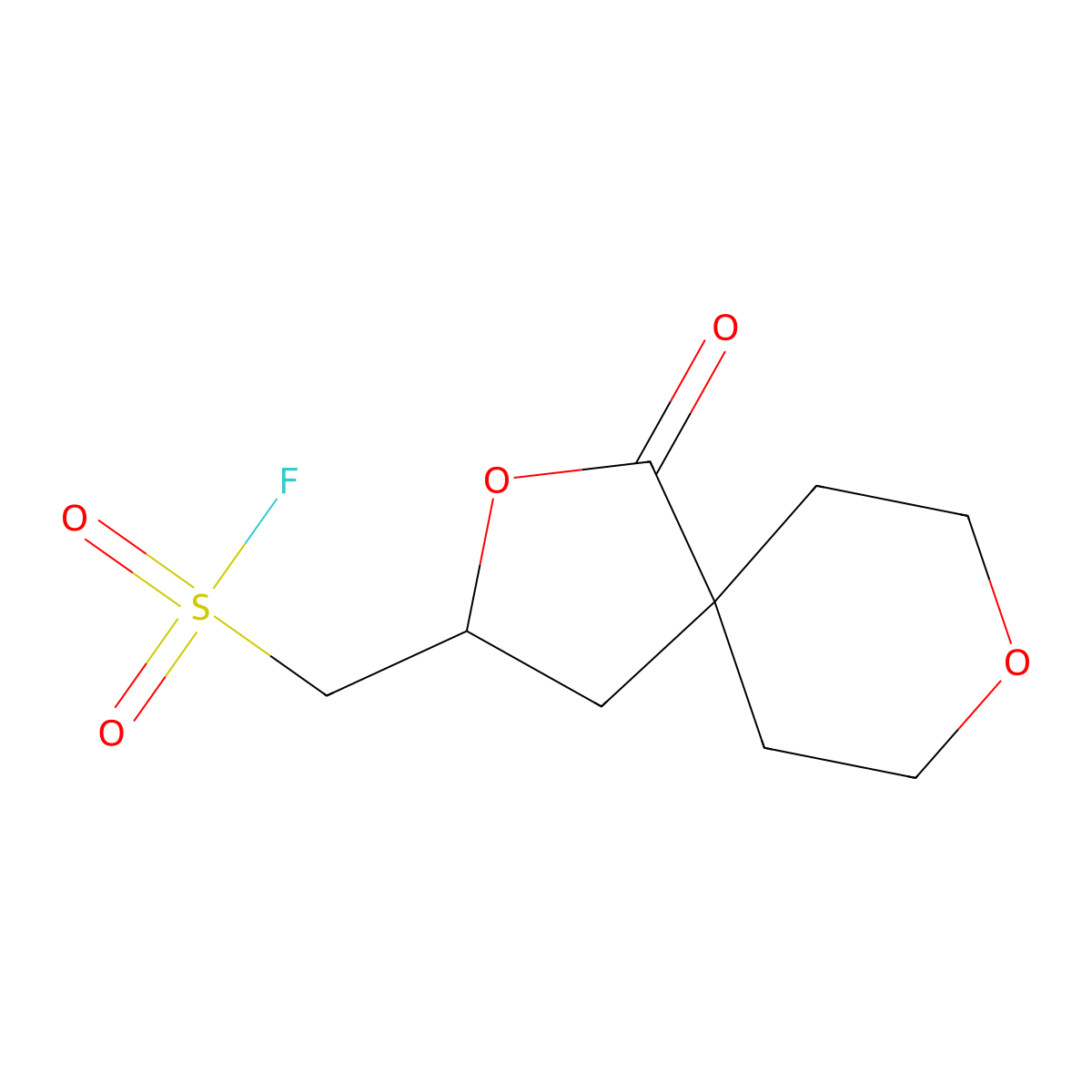 {1-Oxo-2,8-dioxaspiro[4.5]decan-3-yl}methanesulfonyl fluoride molecular structure, CAS 2648956-64-1