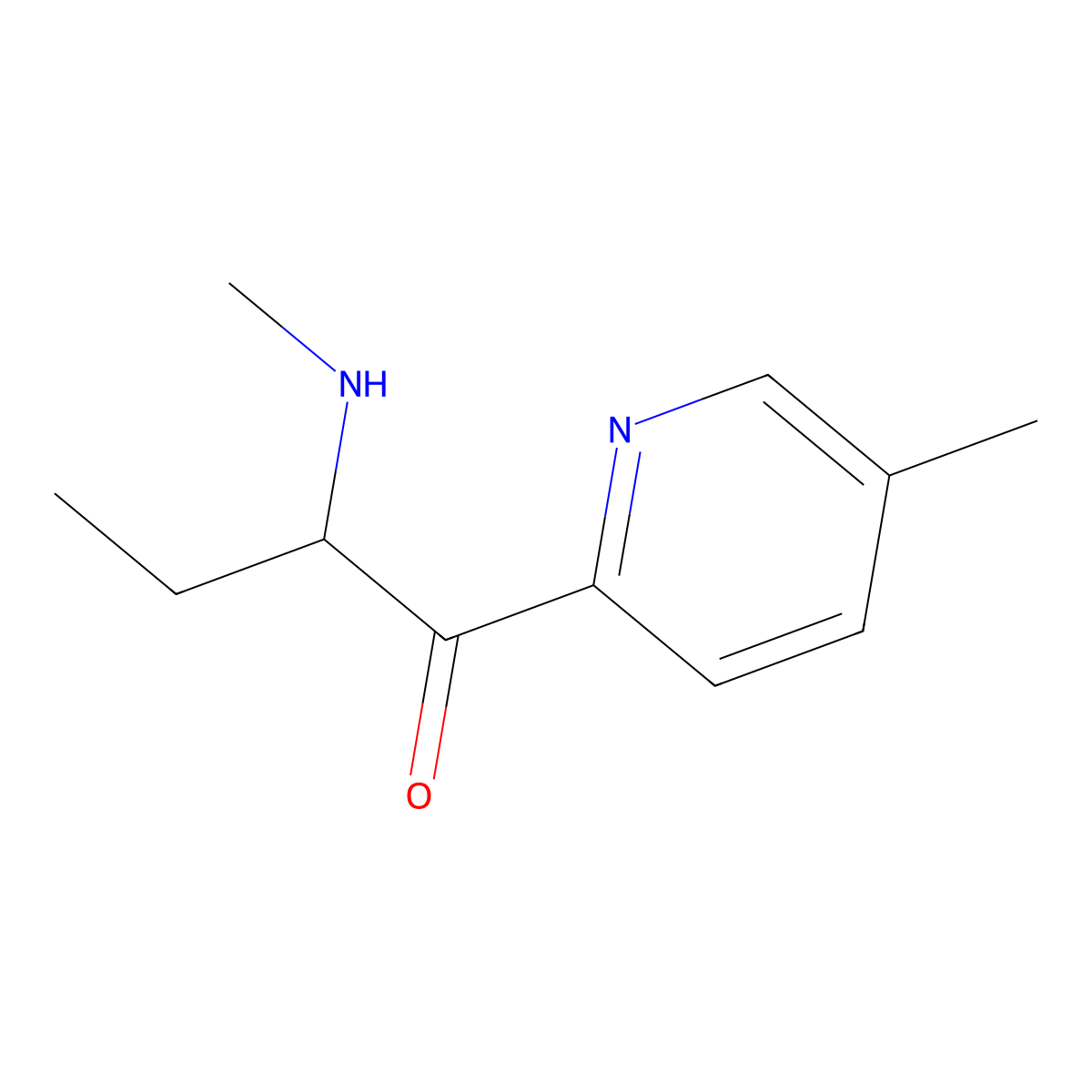 2-(Methylamino)-1-(5-methylpyridin-2-yl)butan-1-one molecular structure, CAS 2648956-70-9