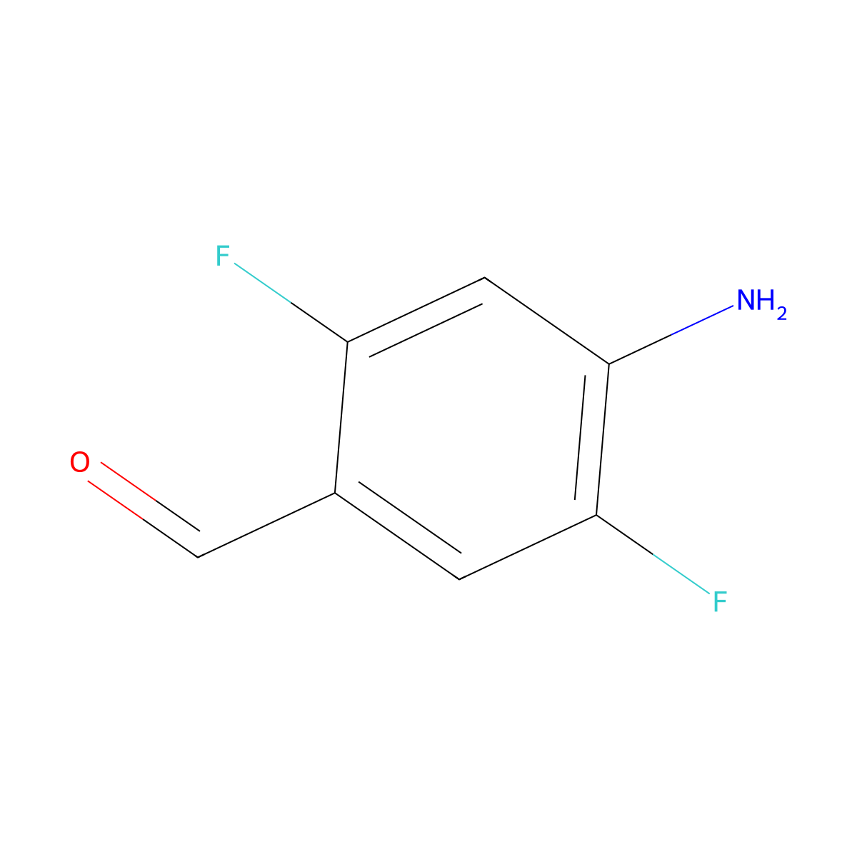4-Amino-2,5-difluorobenzaldehyde molecular structure, CAS 2648956-90-3