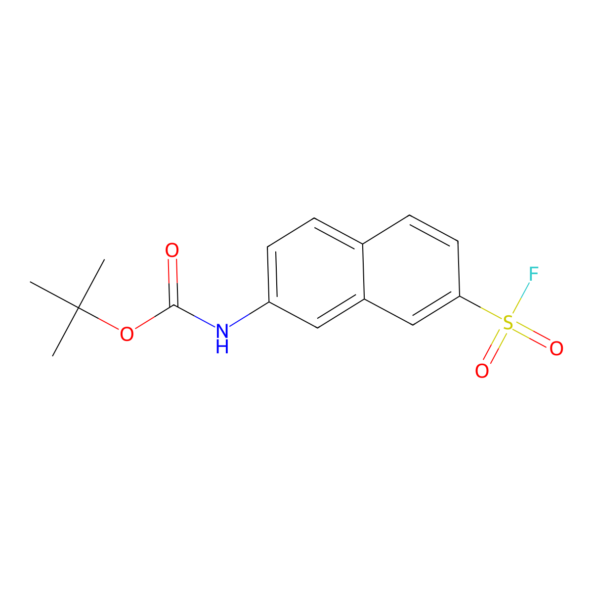 tert-butyl N-[7-(fluorosulfonyl)naphthalen-2-yl]carbamate molecular structure, CAS 2648956-96-9