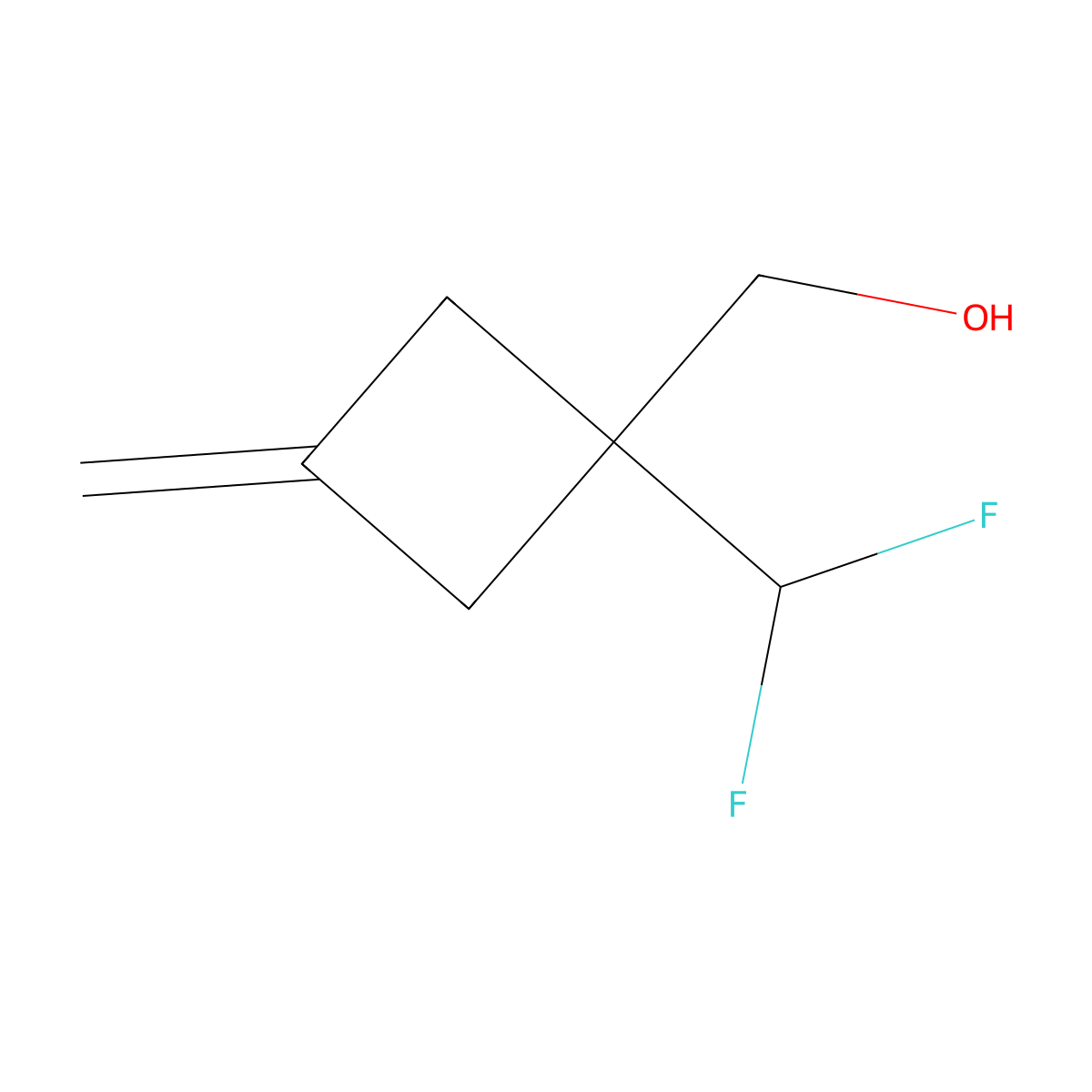 [1-(Difluoromethyl)-3-methylidenecyclobutyl]methanol molecular structure, CAS 2648956-99-2