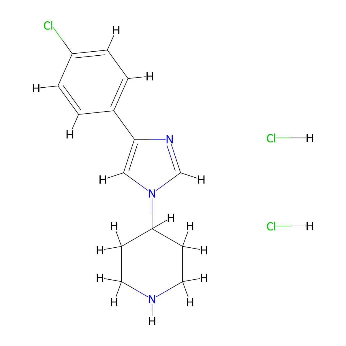 4-[4-(4-chlorophenyl)-1H-imidazol-1-yl]piperidine dihydrochloride molecular structure, CAS 2648957-11-1
