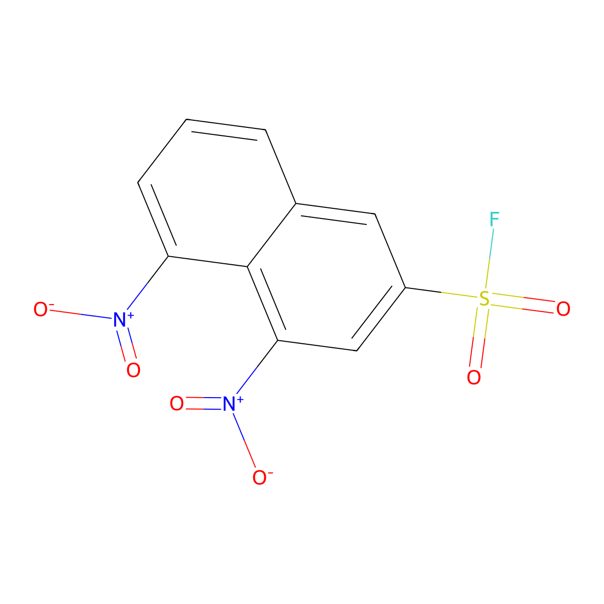 4,5-Dinitronaphthalene-2-sulfonyl fluoride molecular structure, CAS 2648957-12-2