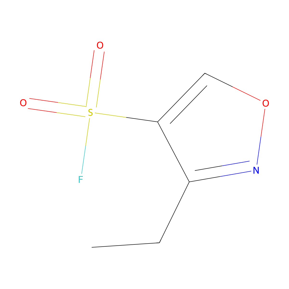 3-Ethyl-1,2-oxazole-4-sulfonyl fluoride molecular structure, CAS 2648957-15-5