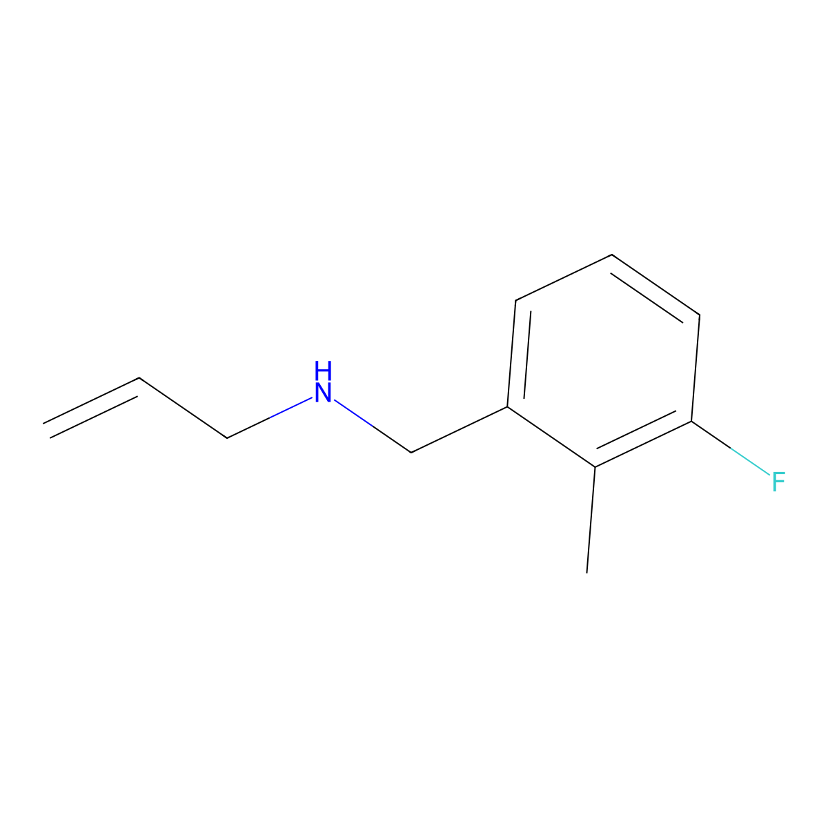 [(3-Fluoro-2-methylphenyl)methyl](prop-2-en-1-yl)amine molecular structure, CAS 2648957-16-6