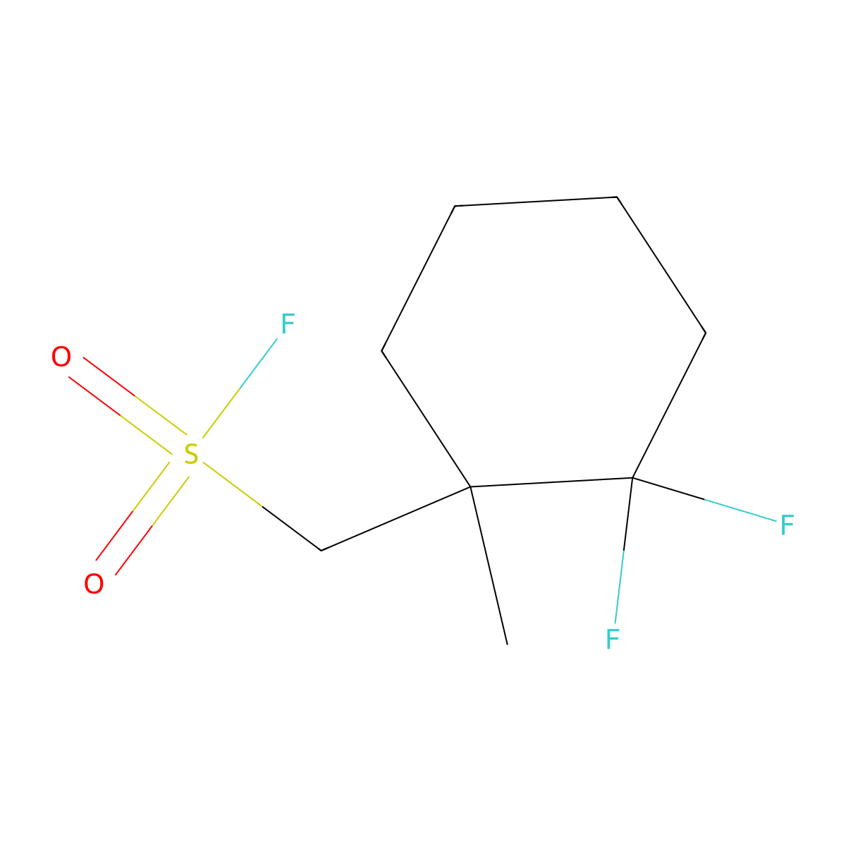 (2,2-Difluoro-1-methylcyclohexyl)methanesulfonyl fluoride molecular structure, CAS 2648957-42-8