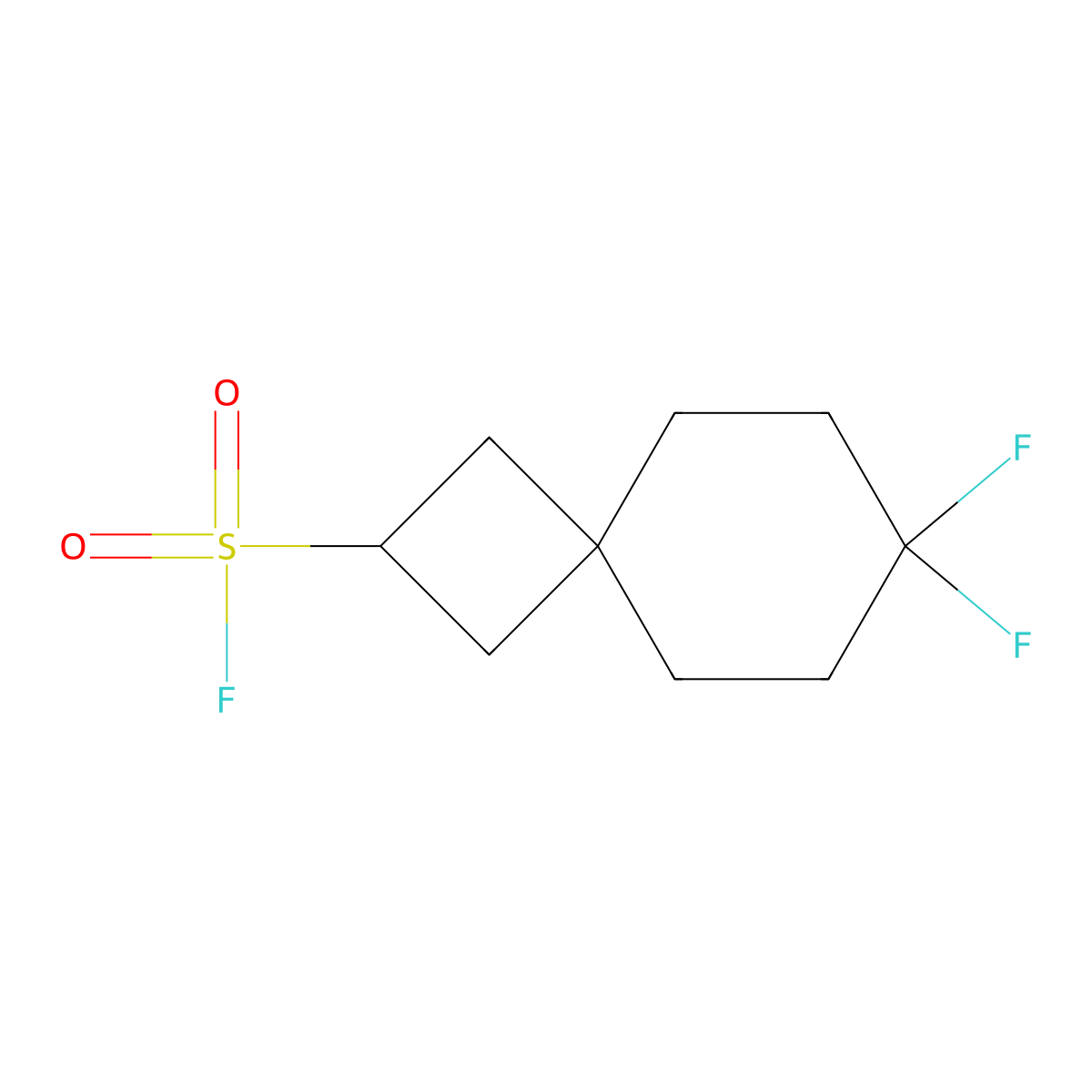7,7-Difluorospiro[3.5]nonane-2-sulfonyl fluoride molecular structure, CAS 2648957-43-9
