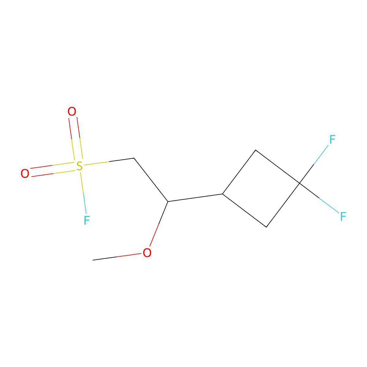 2-(3,3-Difluorocyclobutyl)-2-methoxyethane-1-sulfonyl fluoride molecular structure, CAS 2648957-44-0