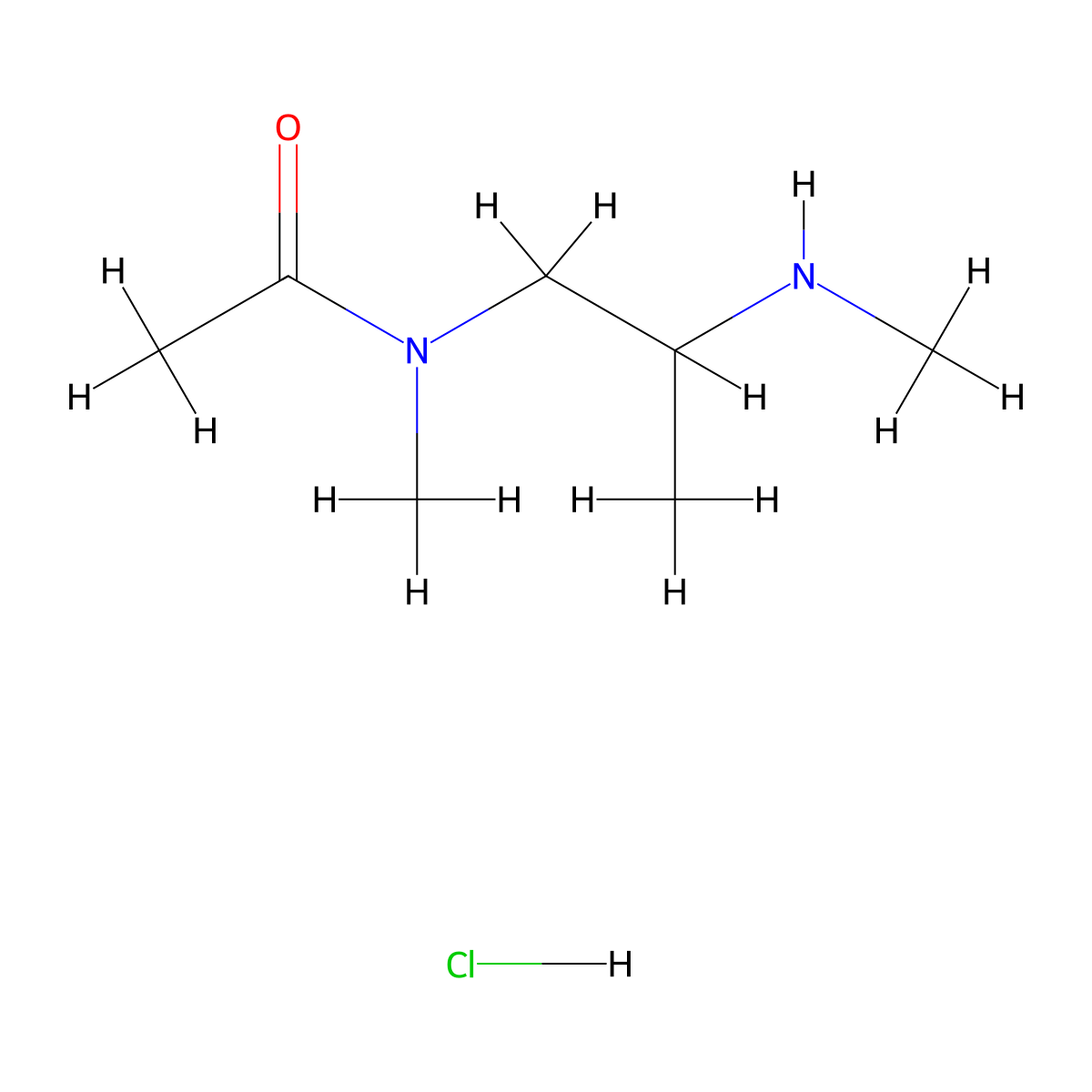 N-methyl-N-[2-(methylamino)propyl]acetamide hydrochloride molecular structure, CAS 2648957-46-2