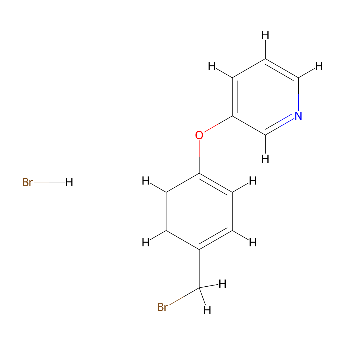 3-[4-(Bromomethyl)phenoxy]pyridine hydrobromide molecular structure, CAS 2648957-53-1