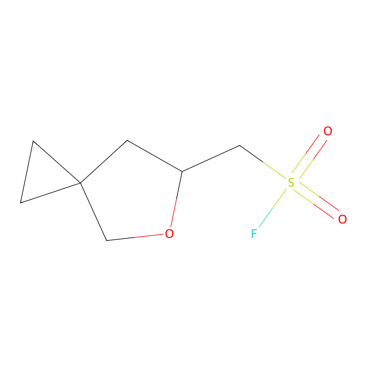 {5-Oxaspiro[2.4]heptan-6-yl}methanesulfonyl fluoride molecular structure, CAS 2648957-55-3
