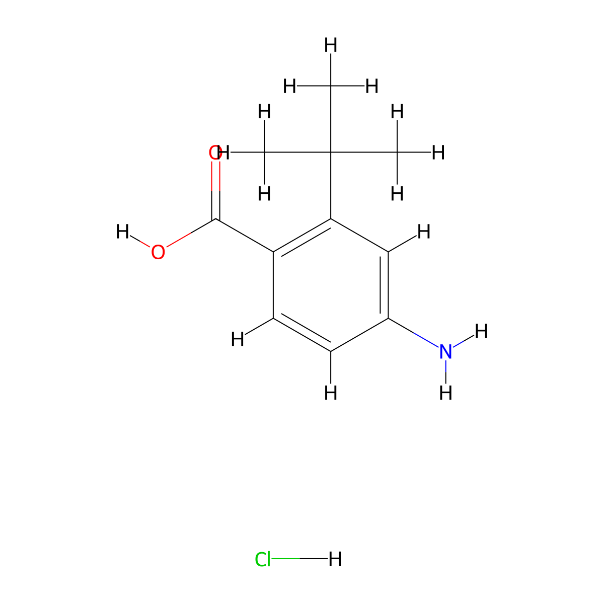 4-Amino-2-tert-butylbenzoic acid hydrochloride molecular structure, CAS 2648957-56-4