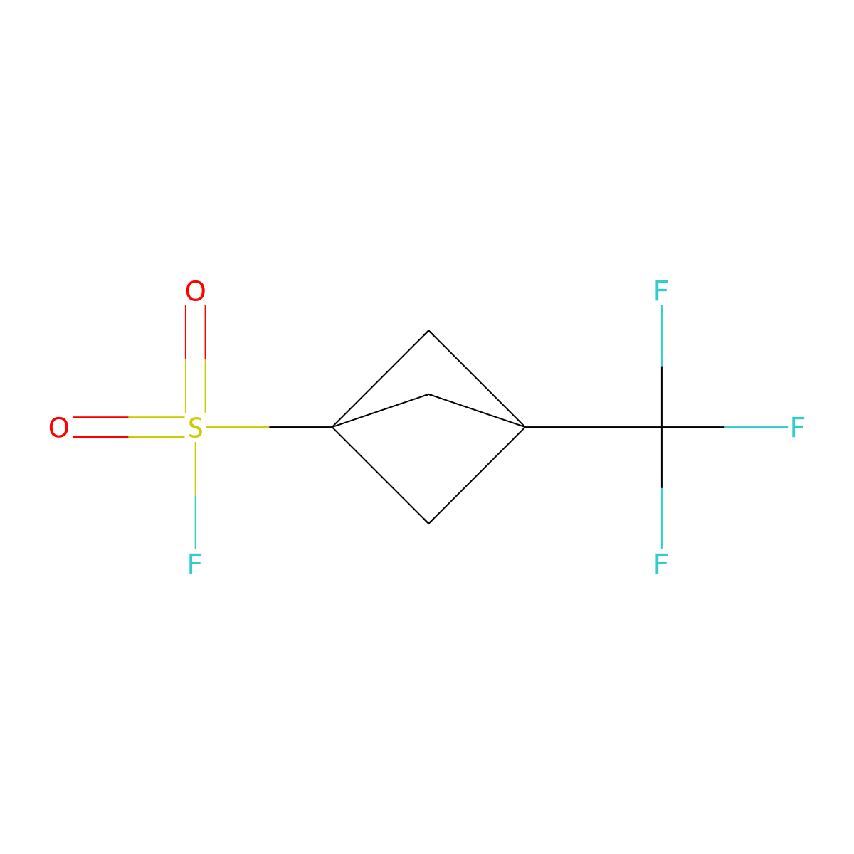 3-(Trifluoromethyl)bicyclo[1.1.1]pentane-1-sulfonyl fluoride molecular structure, CAS 2648957-57-5