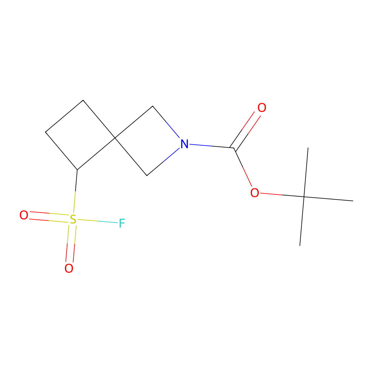 Tert-butyl 5-(fluorosulfonyl)-2-azaspiro[3.3]heptane-2-carboxylate molecular structure, CAS 2648957-59-7