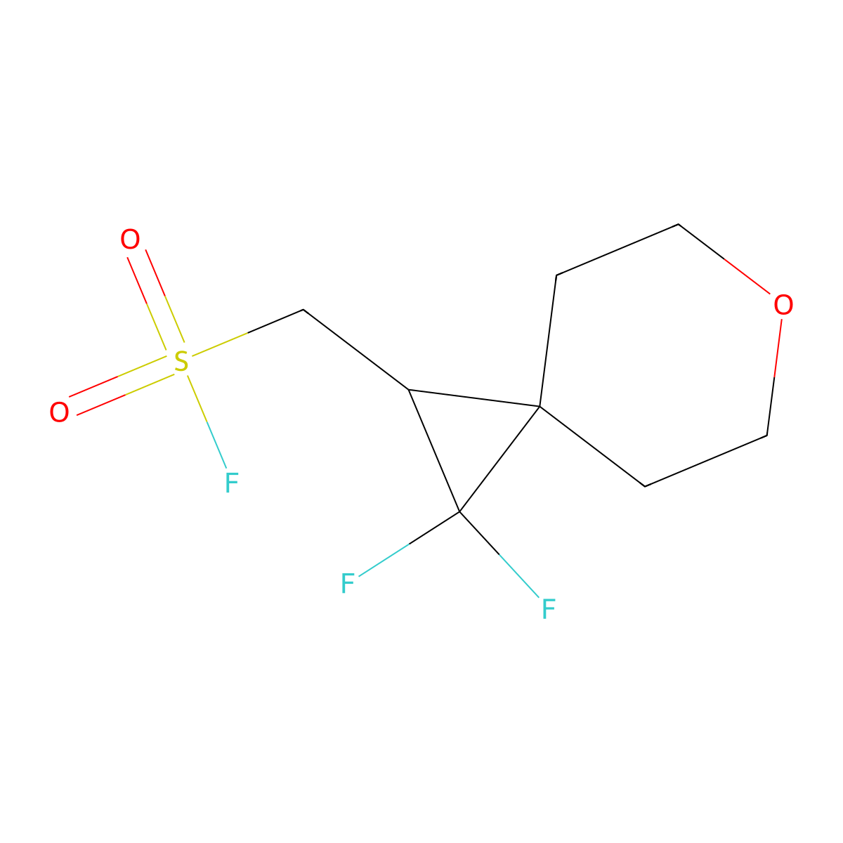 {2,2-Difluoro-6-oxaspiro[2.5]octan-1-yl}methanesulfonyl fluoride molecular structure, CAS 2648957-67-7