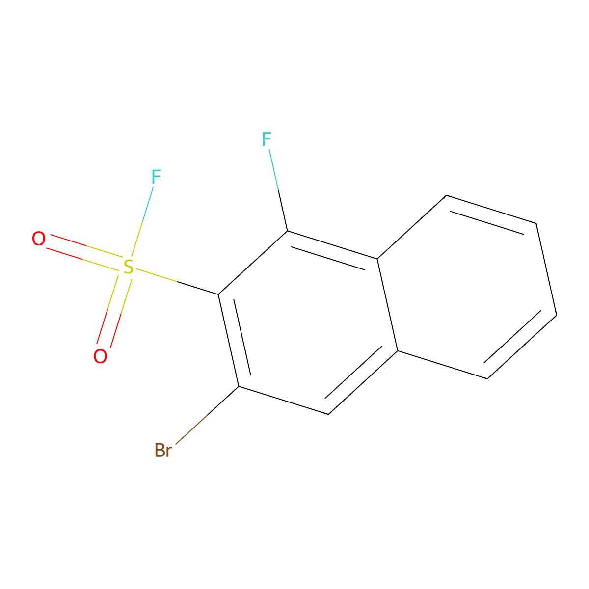 3-Bromo-1-fluoronaphthalene-2-sulfonyl fluoride molecular structure, CAS 2648957-71-3