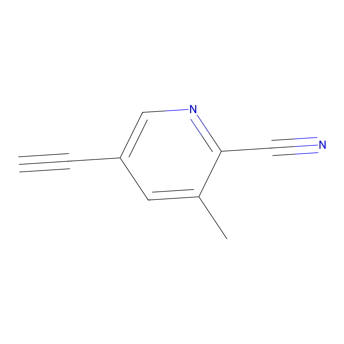 5-Ethynyl-3-methylpyridine-2-carbonitrile molecular structure, CAS 2648957-72-4