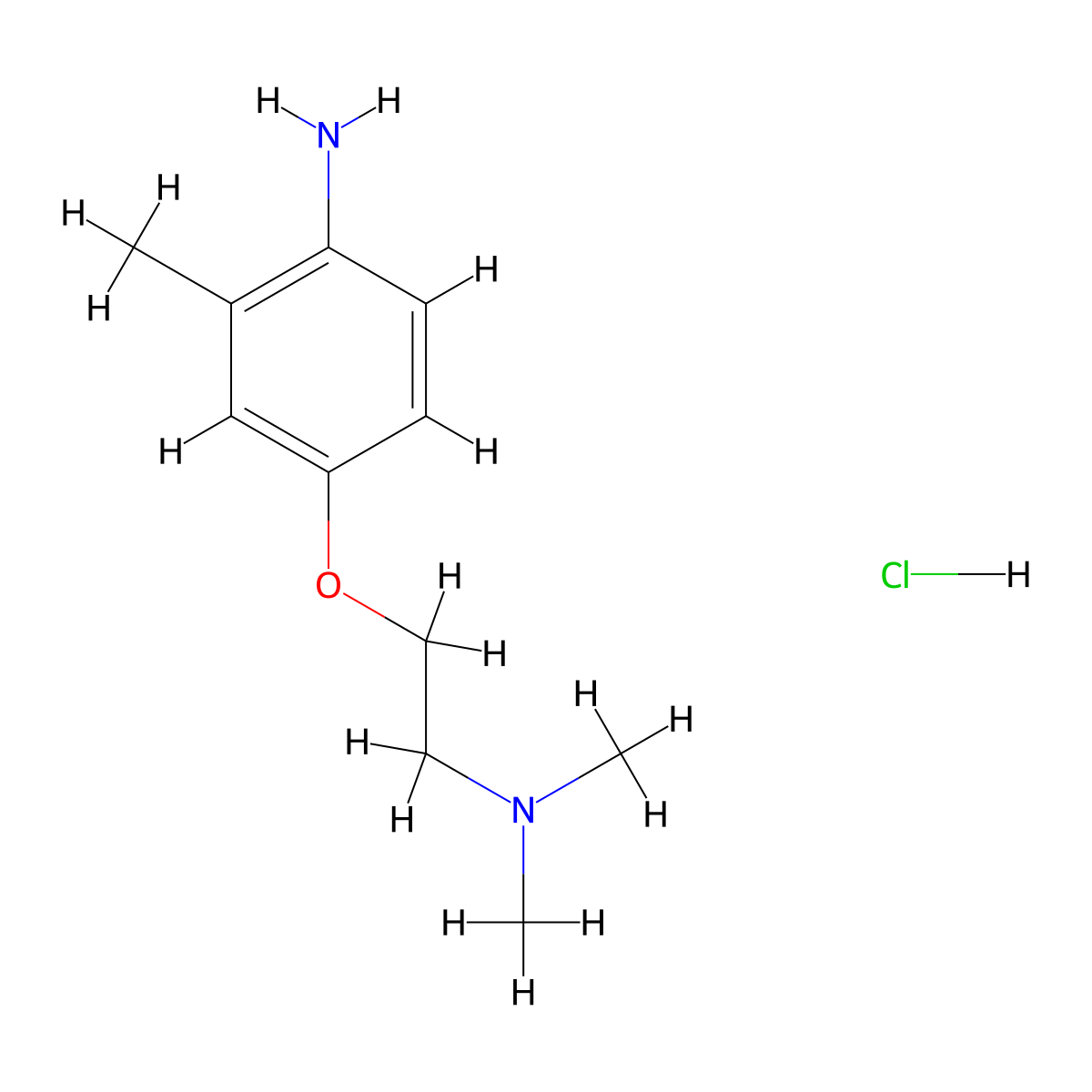 4-[2-(Dimethylamino)ethoxy]-2-methylaniline hydrochloride molecular structure, CAS 2648957-73-5