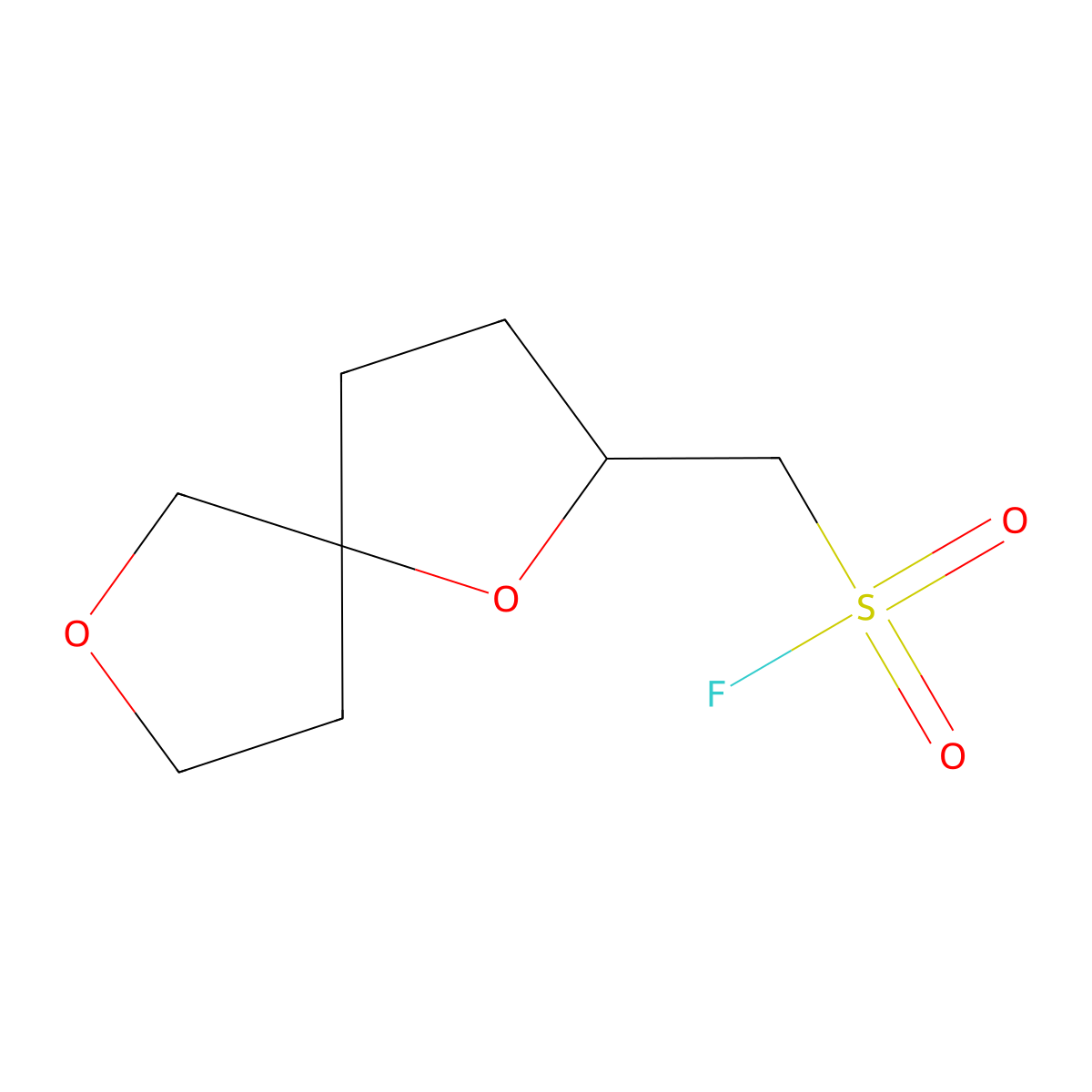 {1,7-Dioxaspiro[4.4]nonan-2-yl}methanesulfonyl fluoride molecular structure, CAS 2648957-75-7