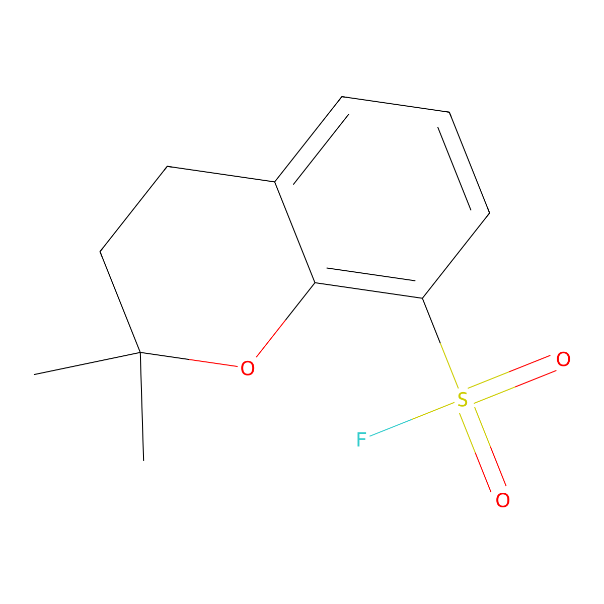 2,2-dimethyl-3,4-dihydro-2H-1-benzopyran-8-sulfonyl fluoride molecular structure, CAS 2648957-79-1