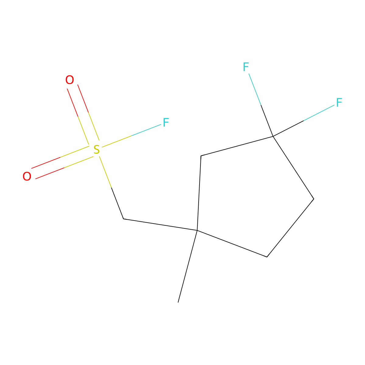 (3,3-Difluoro-1-methylcyclopentyl)methanesulfonyl fluoride molecular structure, CAS 2648957-85-9