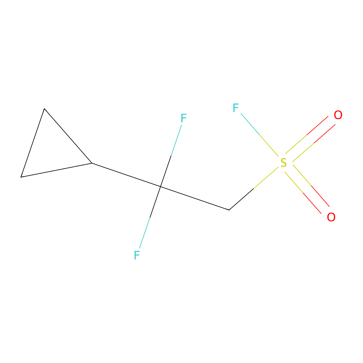 2-Cyclopropyl-2,2-difluoroethane-1-sulfonyl fluoride molecular structure, CAS 2648957-86-0