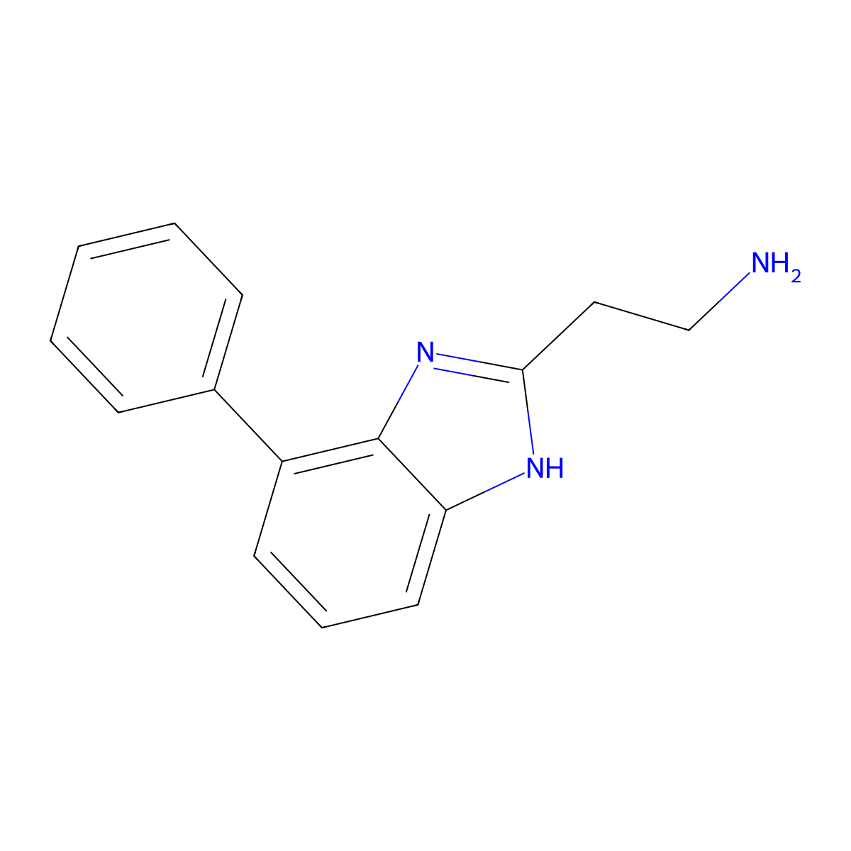 2-(4-phenyl-1H-1,3-benzodiazol-2-yl)ethan-1-amine molecular structure, CAS 2648960-90-9