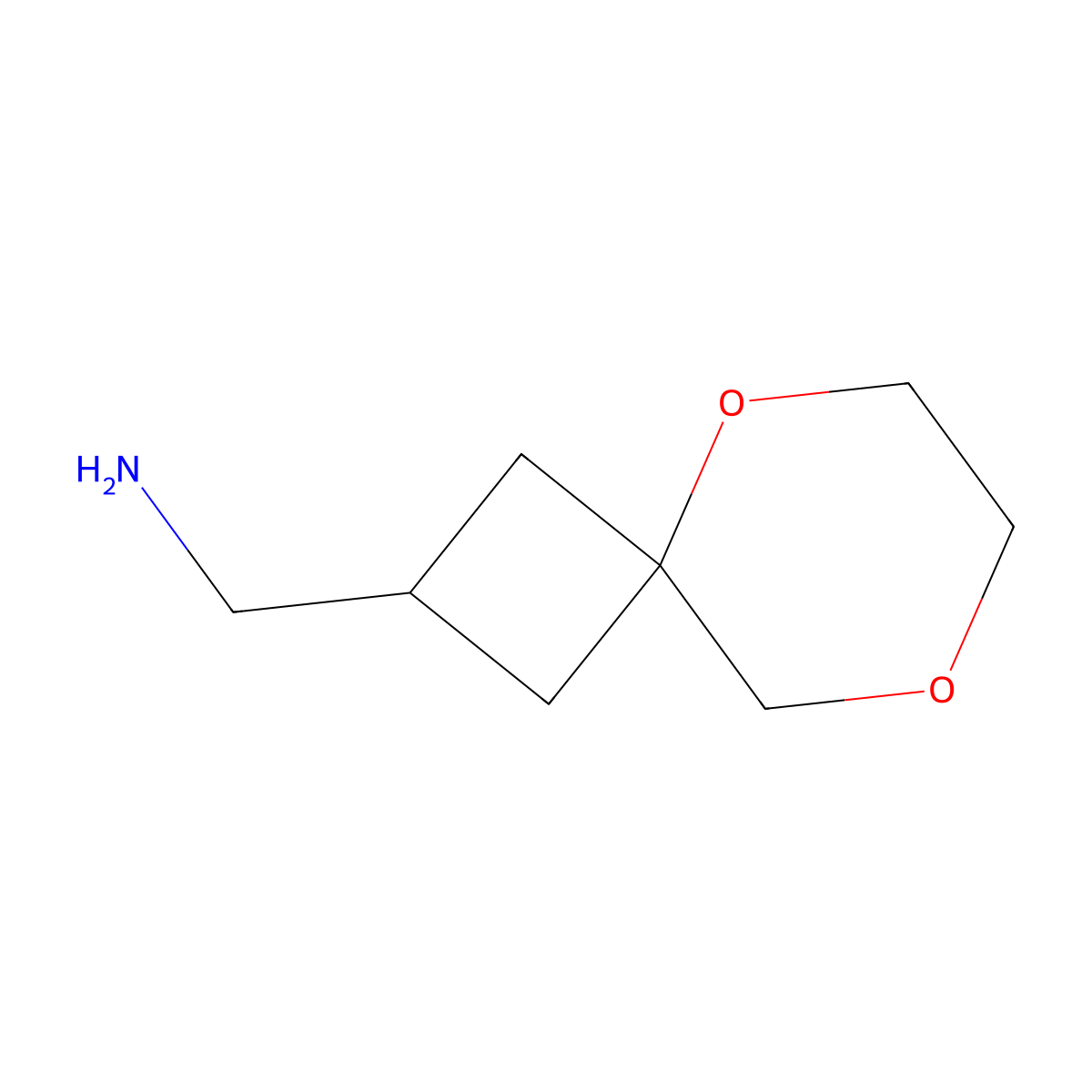 1-{5,8-Dioxaspiro[3.5]nonan-2-yl}methanamine molecular structure, CAS 2648960-94-3