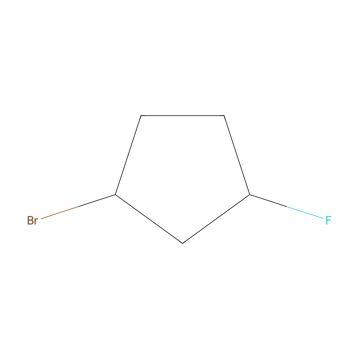 1-Bromo-3-fluorocyclopentane molecular structure, CAS 2648961-04-8