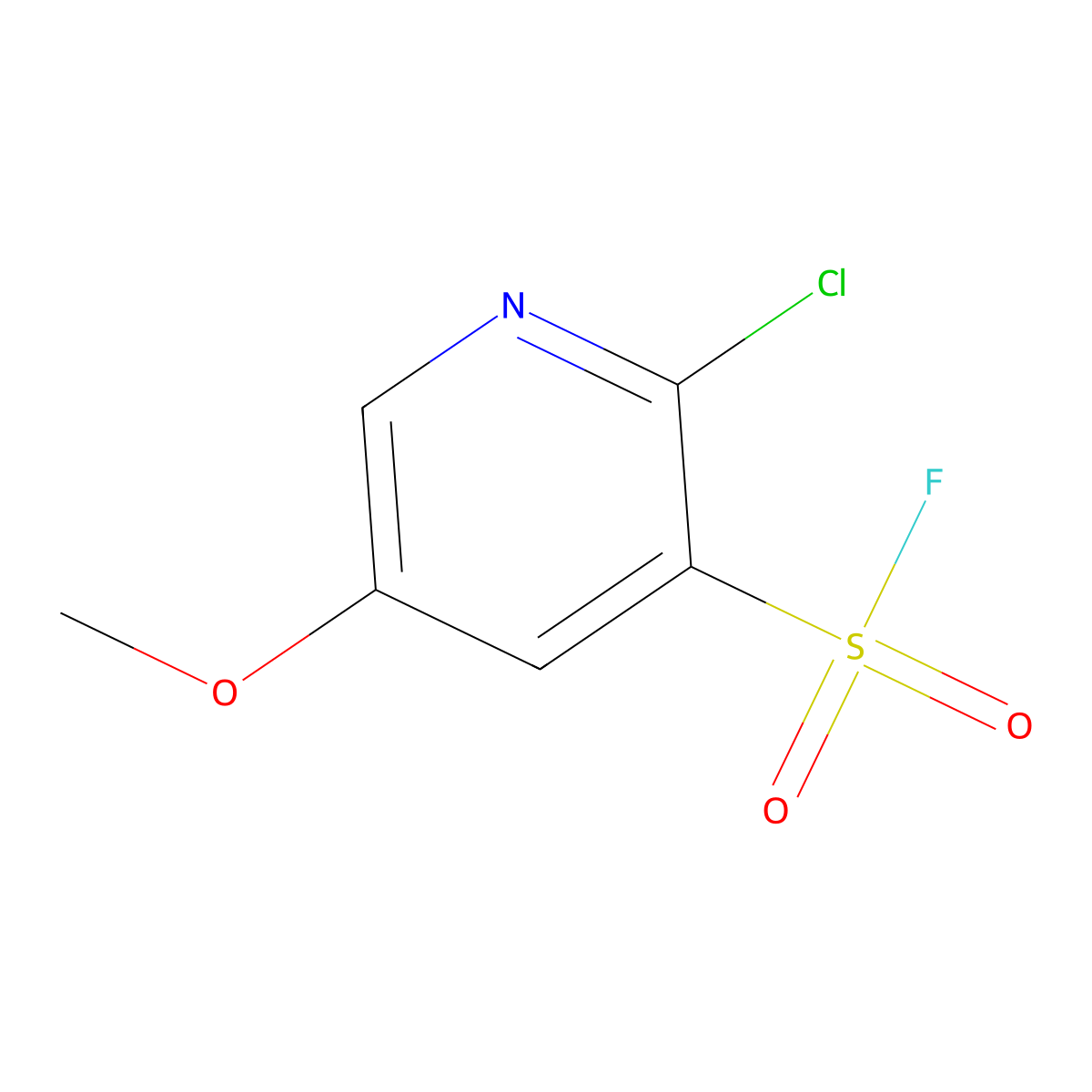 2-Chloro-5-methoxypyridine-3-sulfonyl fluoride molecular structure, CAS 2648961-06-0