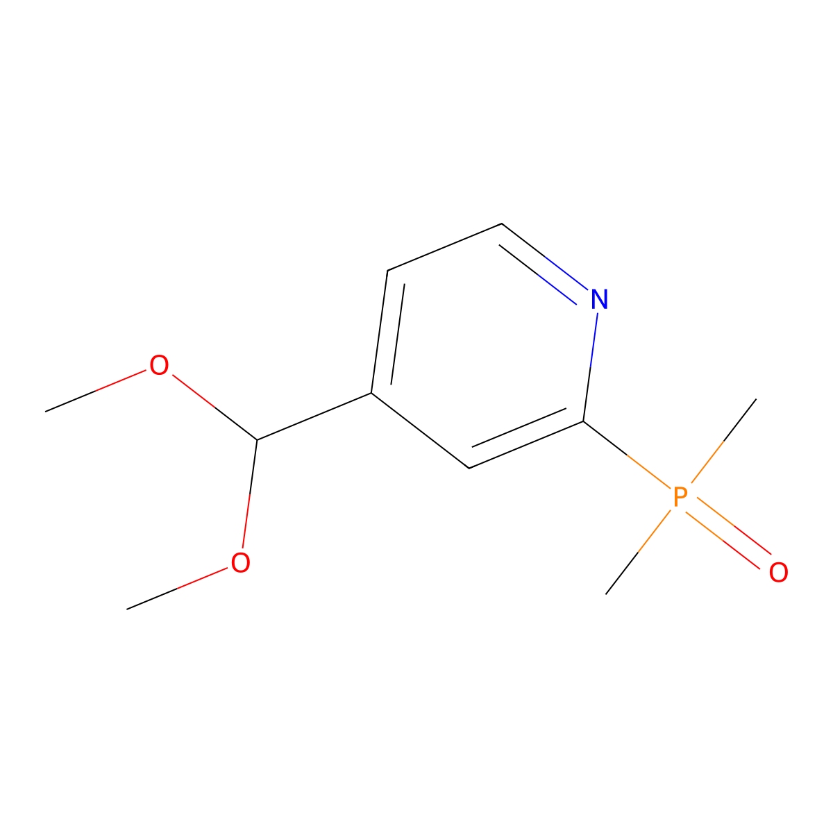 4-(Dimethoxymethyl)-2-(dimethylphosphoryl)pyridine molecular structure, CAS 2648961-08-2