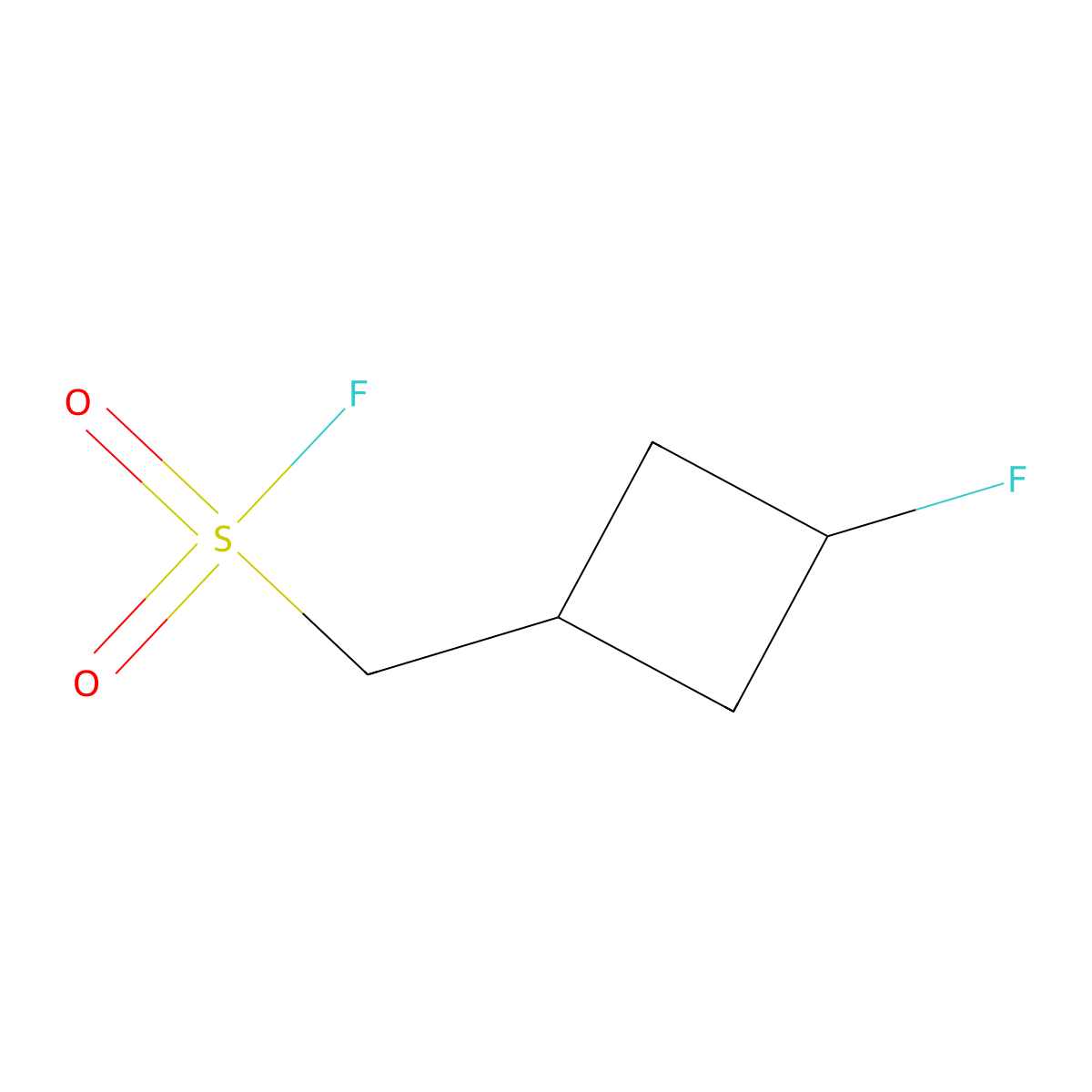 (3-Fluorocyclobutyl)methanesulfonyl fluoride molecular structure, CAS 2648961-12-8